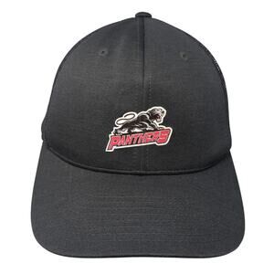 Panthers Snapback Trucker Hat Black One Size Adjustable Mesh Back Team 365